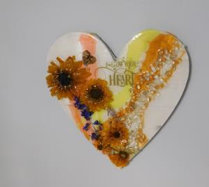 Floral Geode Heart - Follow Your Heart
