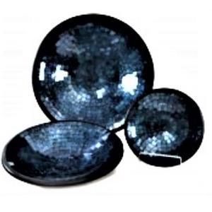 Recycled Glass Mosaic Bowls - Set of 3