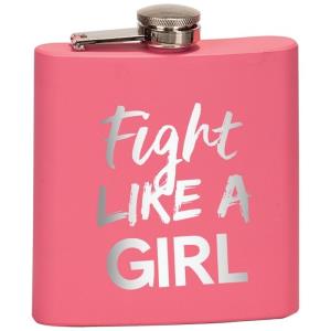 6 oz Stainless Steel Flask Matte Pink