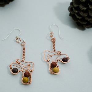 Chanterelle Mushroom - Copper Earrings| Veiled