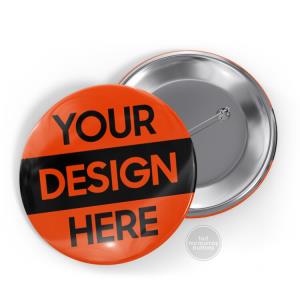 Custom 1.5" Pin/Flat Back Button with your Company Logo