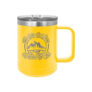 15 oz Stainless Steel Mug  Yellow
