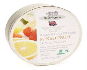 Simpkins Sugar & Gluten Free Drops in a Tin - Mixed Fruit