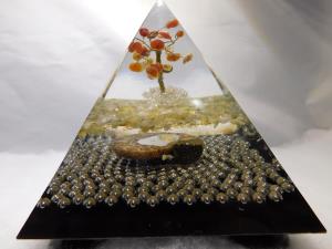Orgonite Tree of Life Resin Pyramid