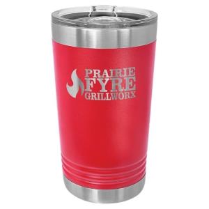 16 oz Stainless Steel Pint Red