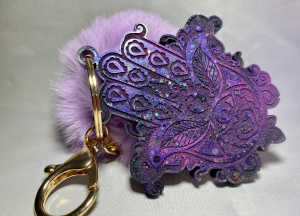 Hamsa Hand Keychain - Purples & Pinks
